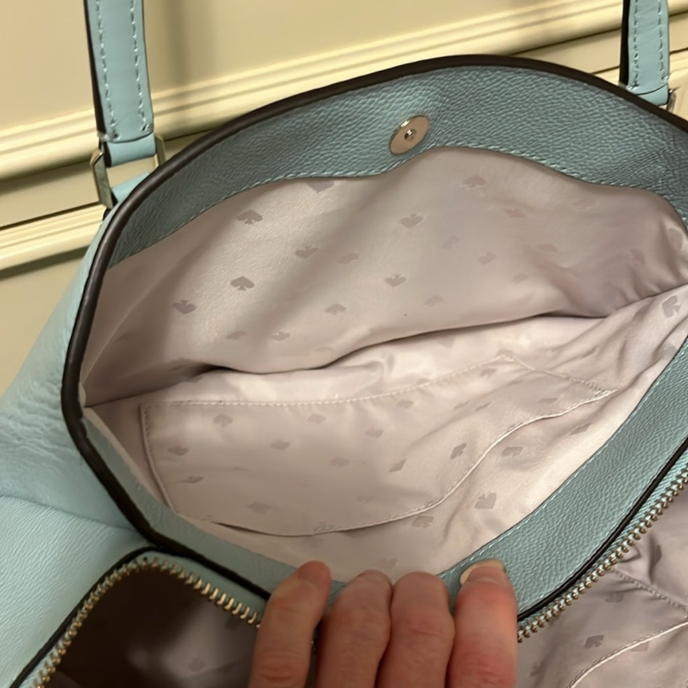 Kate Spade Light Blue Leather Tote Bag - Picture 6 of 9